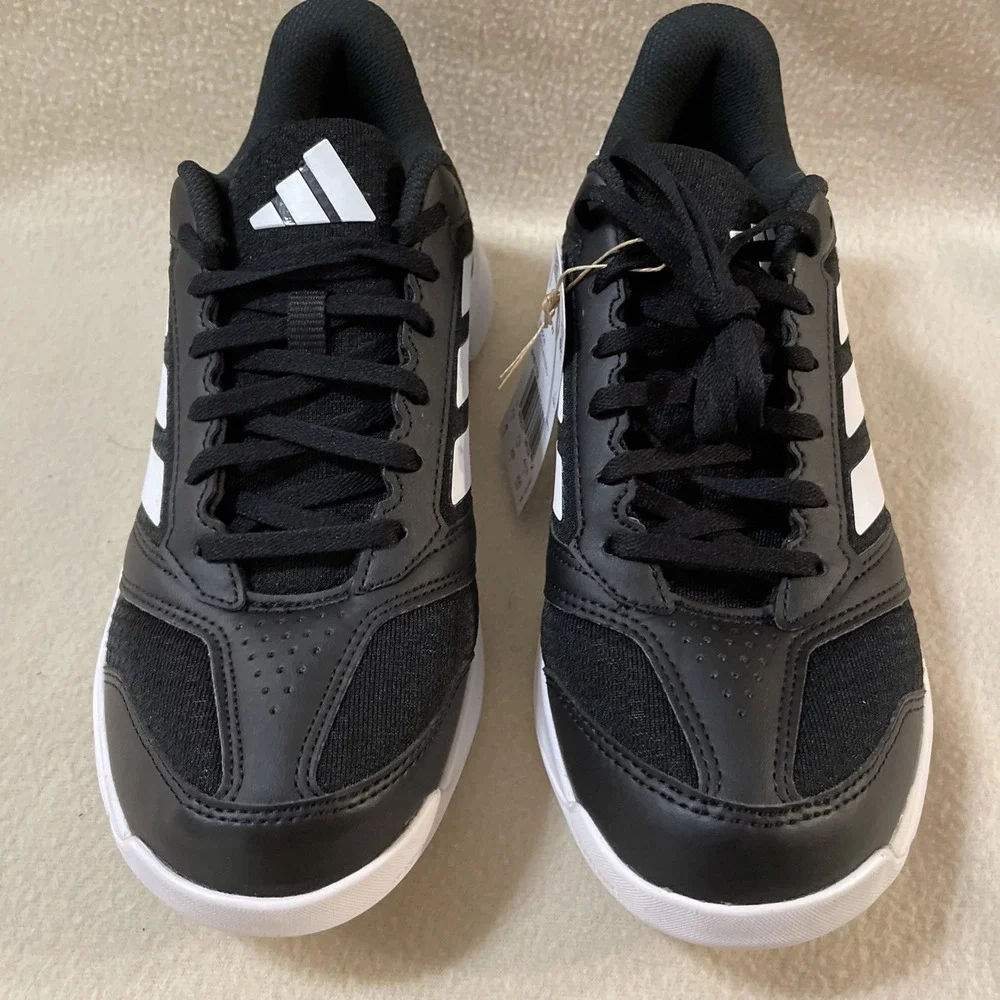 Adidas Ligra Indoor Sports Shoes Womens Black White Size 9 IH8119 New With Tags